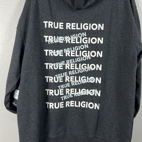 True Religion Slanted TR hoodie pullover - size L - Picture 9 of 12